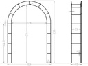 MLB Arche de jardin en acier brut 