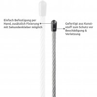Embout en acier noir pour câbles inox 3mm