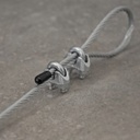Embout en acier noir pour câbles inox 3mm