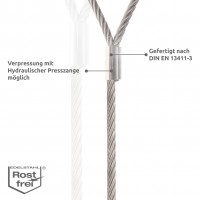 Serrage de câble à sertir - acier inoxydable