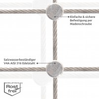 Collier de serrage de croisement pour câble inox 3mm