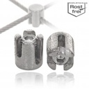 Collier de serrage de croisement pour câble inox 3mm