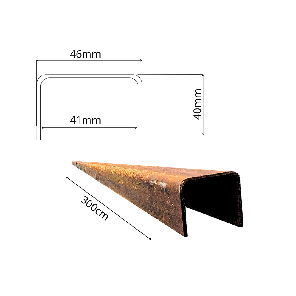 Lisse Corten pour Palplanches épaisseur 4,5cm