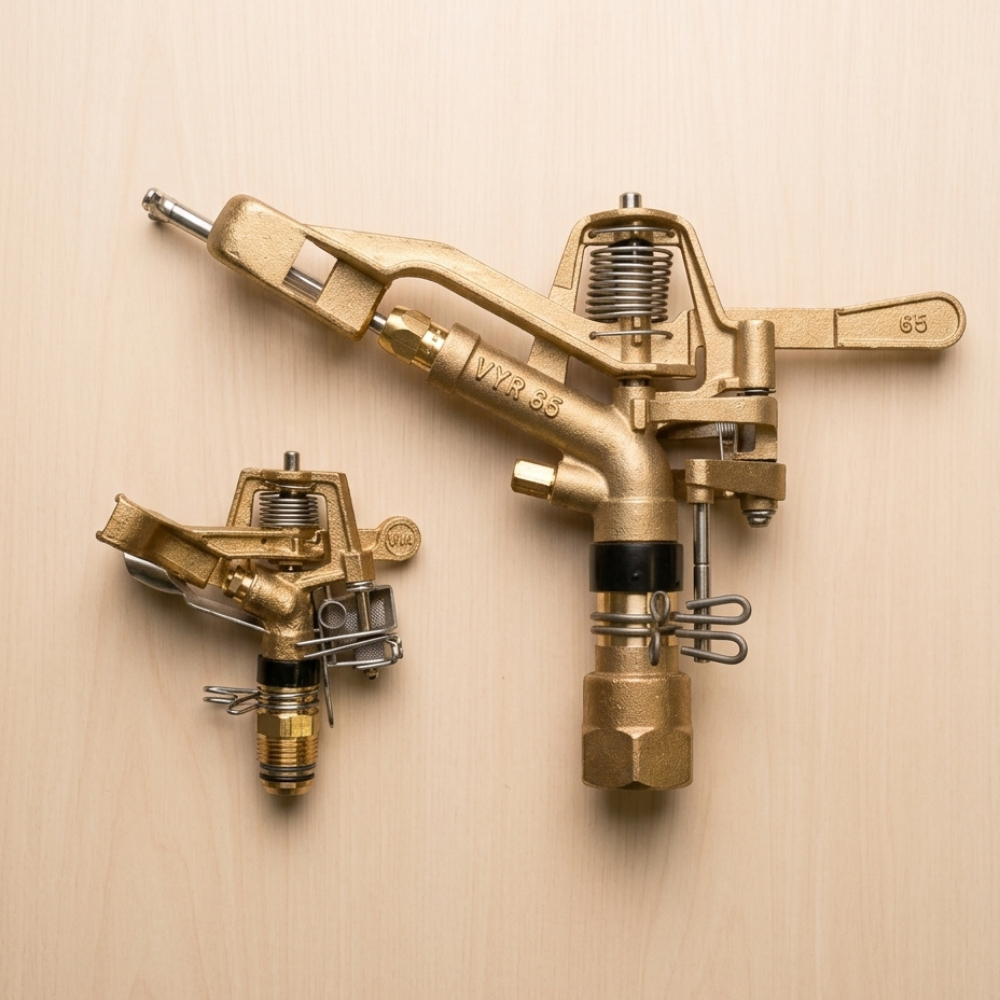 Vyr - Arroseur circulaire en laiton comparatif de taille