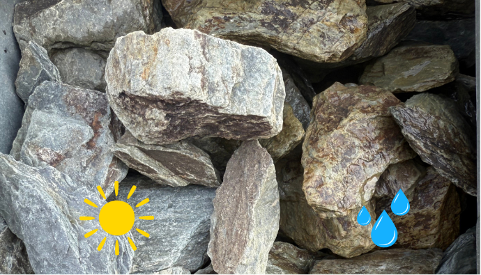 Copeaux d'ardoises 30-60 mm - Big Bag 1000 Kg