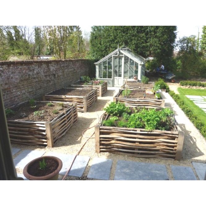 Bac de permaculture en kit - Carré potager châtaignier