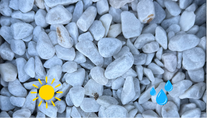 Graviers roulés Carrara 7-15 mm