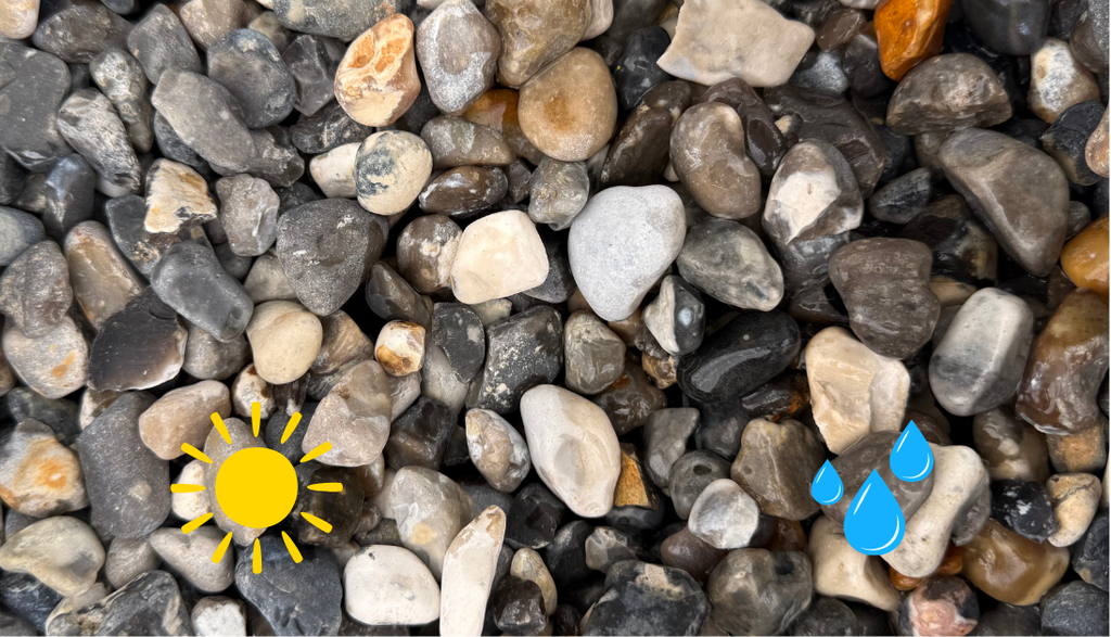 Graviers roulés Mer gris/bleu 10-20 mm