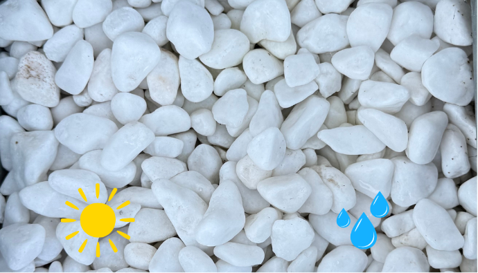 Graviers roulés Polar white 8-16 mm