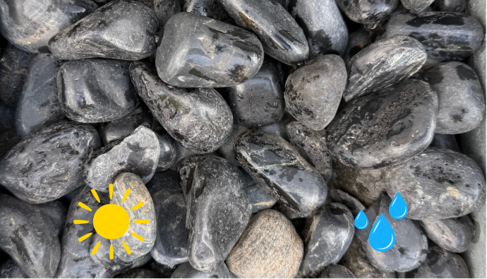 Galets Glitter stone black 10-30 mm