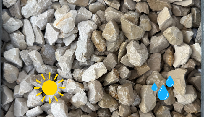 Graviers concassés de Bourgogne blanc 6-15 mm