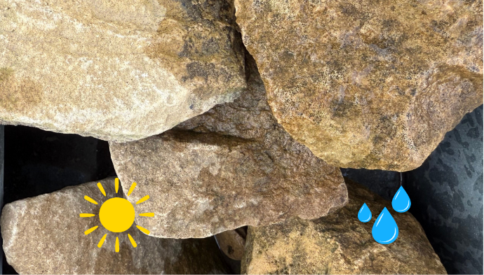 Grès de Fontenoille roche 80-150 mm - Big Bag 1000KG