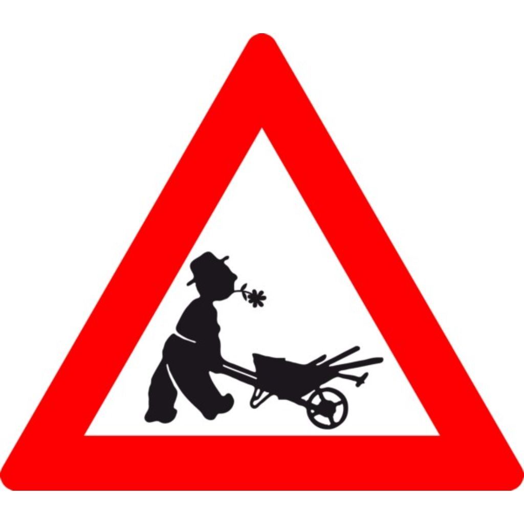 Panneau de signalisation "Jardinier"