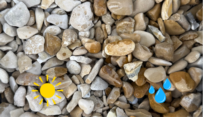 Graviers roulés Castle Beige 10-20 mm