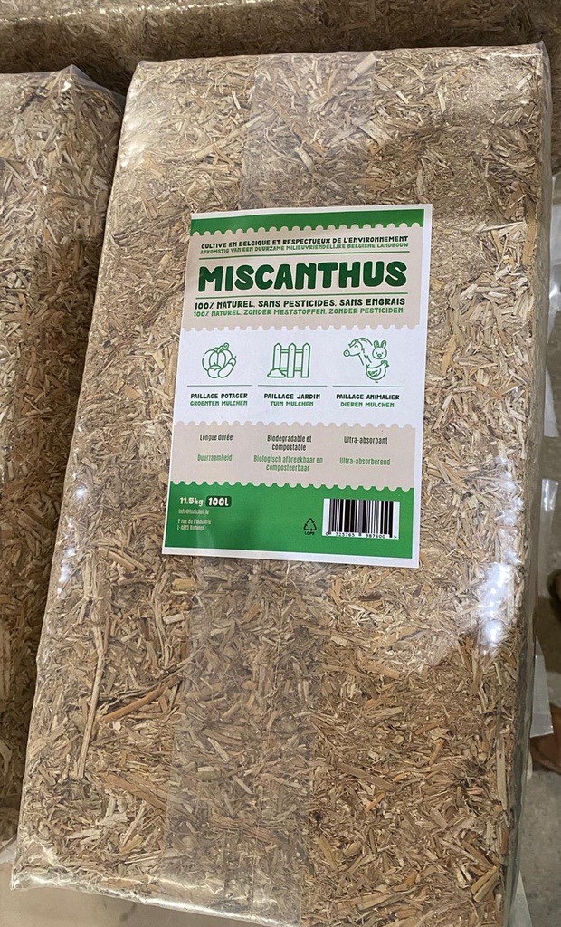 Paillage de Miscanthus brut non tamisé