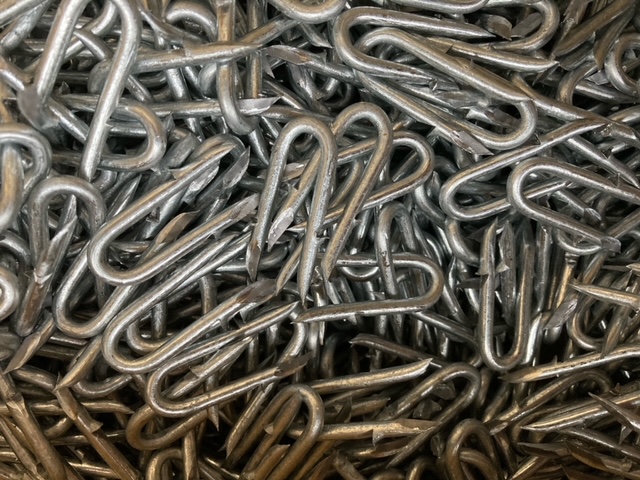 Crampillons type U Harpon galvanisé 4,0 x 40 mm - Seau 20KG