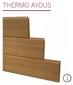 Planches à tenon et mortaise en Thermo Ayous - 127 mm x 200 cm