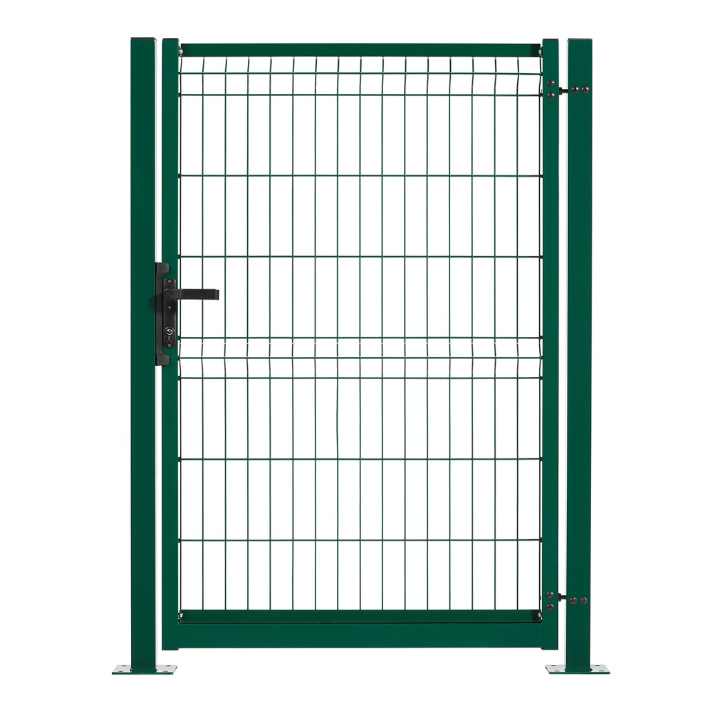 Portillon Axyle Vert - Simple battant - Poteaux carrés à bétonner