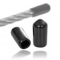 Embout noir pour câbles inox 3mm