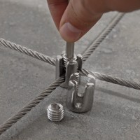 Collier de serrage de croisement pour câble inox 3mm (pour palissage)