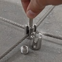 Collier de serrage de croisement pour câble inox 3mm (pour palissage)