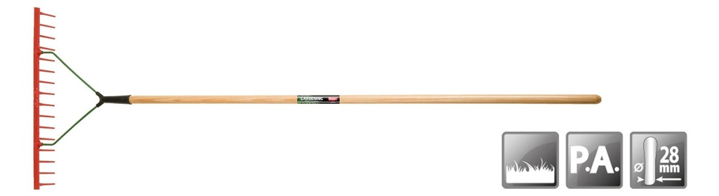 Rateau à gazon à 16 dents 600 mm polyamide - POLET