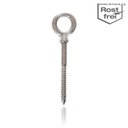 Oeillet à vis avec filetage pour bois (acier inox)