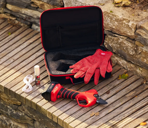 Kit sécateur électrique sans fil FELCO2e avec gants anti-coupure