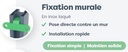 Fixation murale pour poteau Nexo - NOIR
