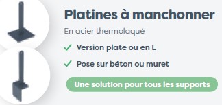 Platine pour poteau Nexo