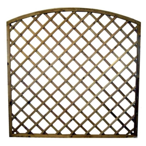 Treillage diagonal 180x180cm cintré - en pin traité