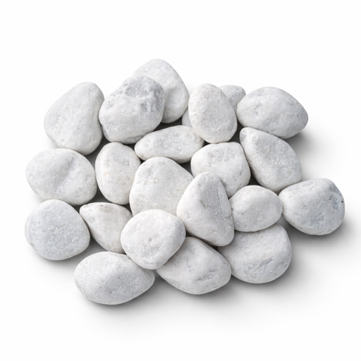 [CARRARA4/6CM/20KG (G94)] Galets Carrara Blanc 4-6 cm - sac de 20 kg