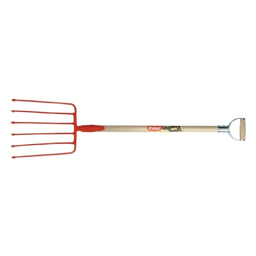 [POLETFOURCHEBETTERAVE6D] Fourche à betteraves à 6 dents H.360xL.285 mm manche bois - POLET
