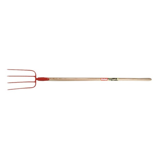 [POLETFOURCHEFUMIER4D] Fourche à fumier à 4 dents H.320xL.220 mm manche bois - POLET