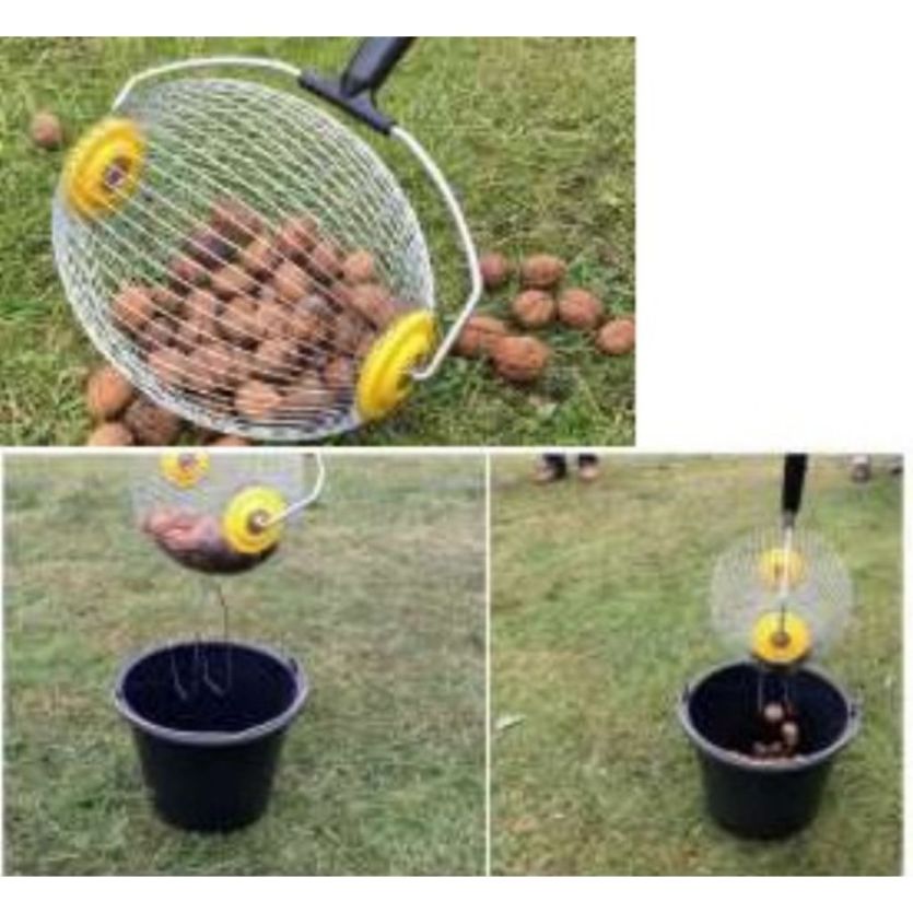 Rouleau De Ramasse-noix, Ramasse-noix, Ramasseur De Boules De Noix De Pécan, Portable, Léger, Avec 3 Tiges Télescopiques En Acier Inoxydable Pour Noix (bec Latéral