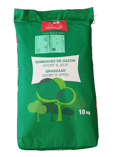 [GAZLPSPORT10KG] Semences Gazon Sport et Jeux - La Plaine Chassart