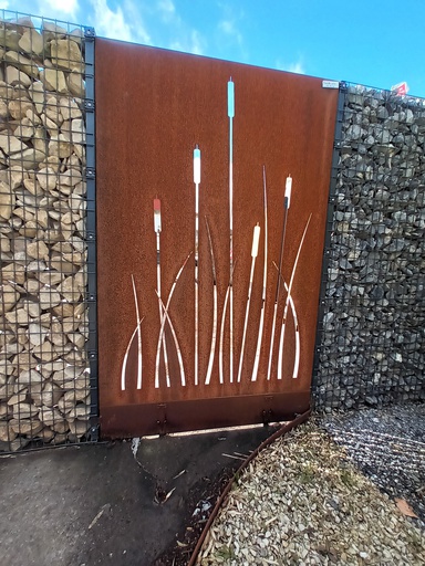 Panneau décoratif en corten (H180 x L125cm)