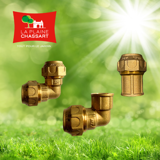 Raccord bicone laiton pour tuyaux PE - AUBIA