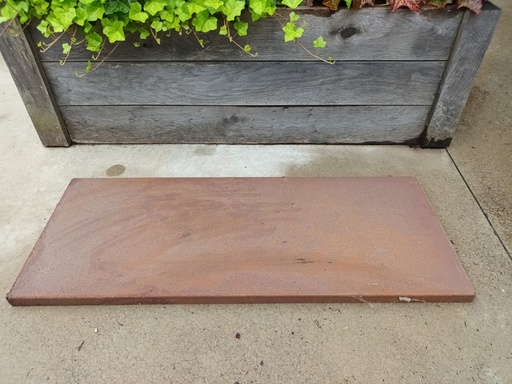 Pas japonais corten rectangulaire - 100 x 40 cm