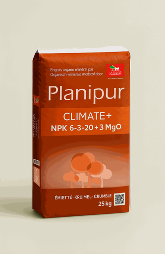 [PLANIPURCLIMATE+25KG]  Engrais PLANIPUR CLIMATE+ 6-3-20 +3 MgO - La Plaine Chassart