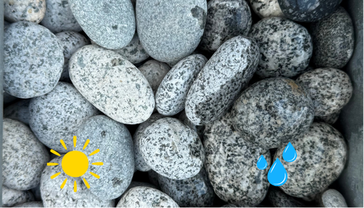 [BEACHPEBBLESGRISCLAIRSAC20KG] Galets Beach pebbles gris clair 3-6 cm
