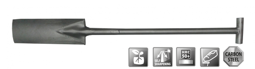 [POLETBECHETERR.ACIER-PT101384ST] Bêche terrassier ACIER 380/140 2PP MA-T 122CM - POLET