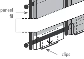 Clips de fixation pour Nevada/Houston (50 pièces) 