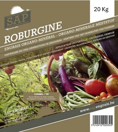 [SAPROBURGINE-20KG] SAP Roburgine engrais organo-minéral 7-6-8 - Sac de 20 kg