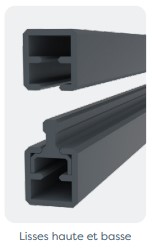 [STRATAKITLISSES-NOIR] Kit lisses haute et basse pour module Strata